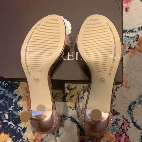Big Tree rose gold dress heels- size 38 - Picture 3 of 4